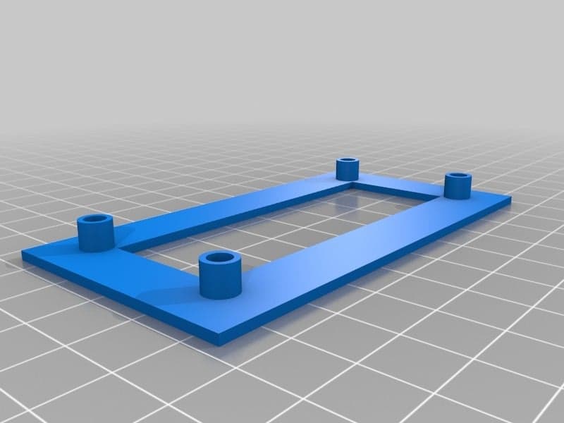 Front panel for 1602 LCD display with standoffs. For M3 screws.