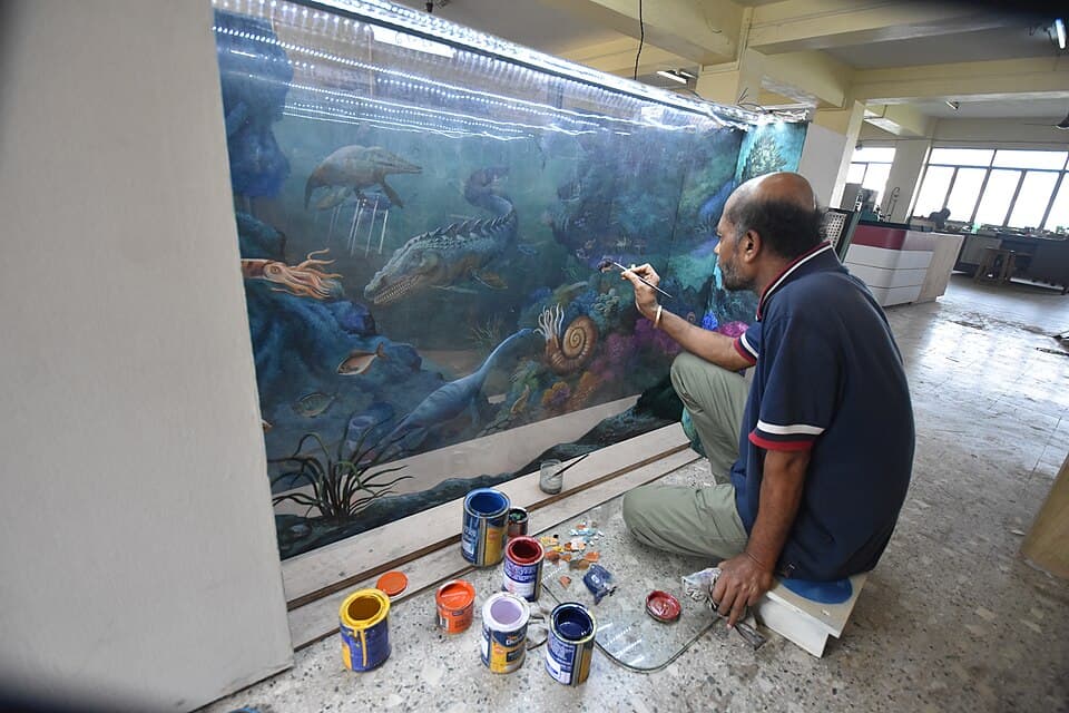 Painting On Acrylic Sheet In Progress - Kolkata 2024-02-23 2408