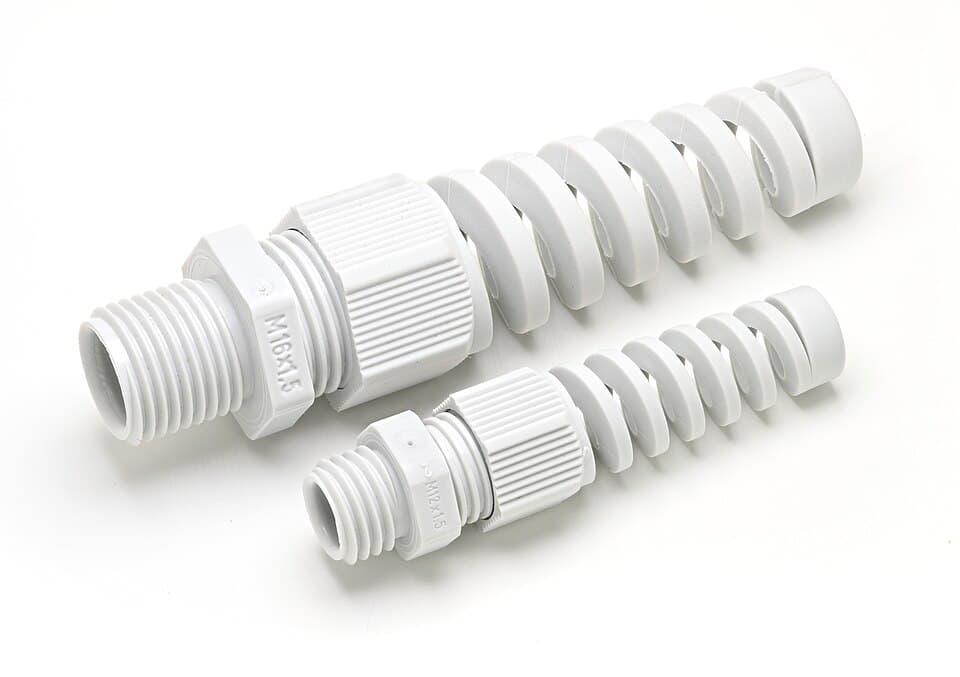 Cable glands with bend protection