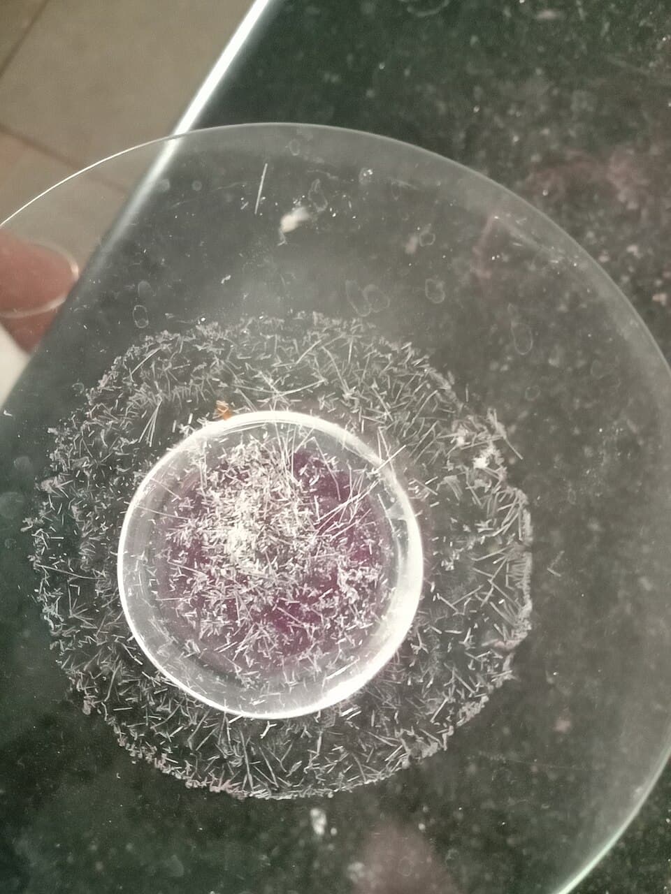 Watch glass crystals