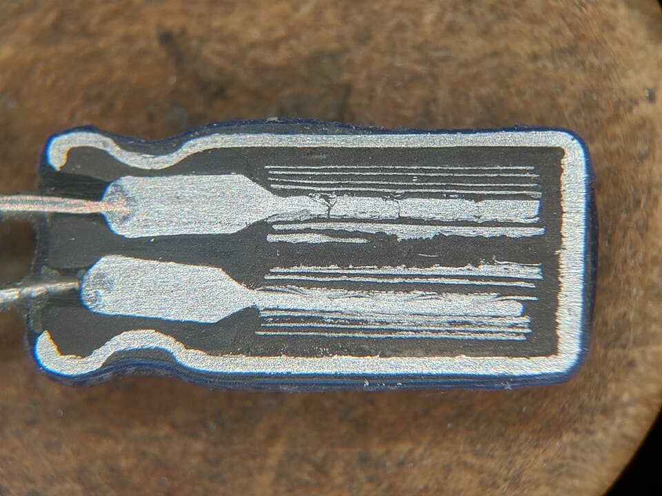 Electrolytic capacitor cross section lengthwise