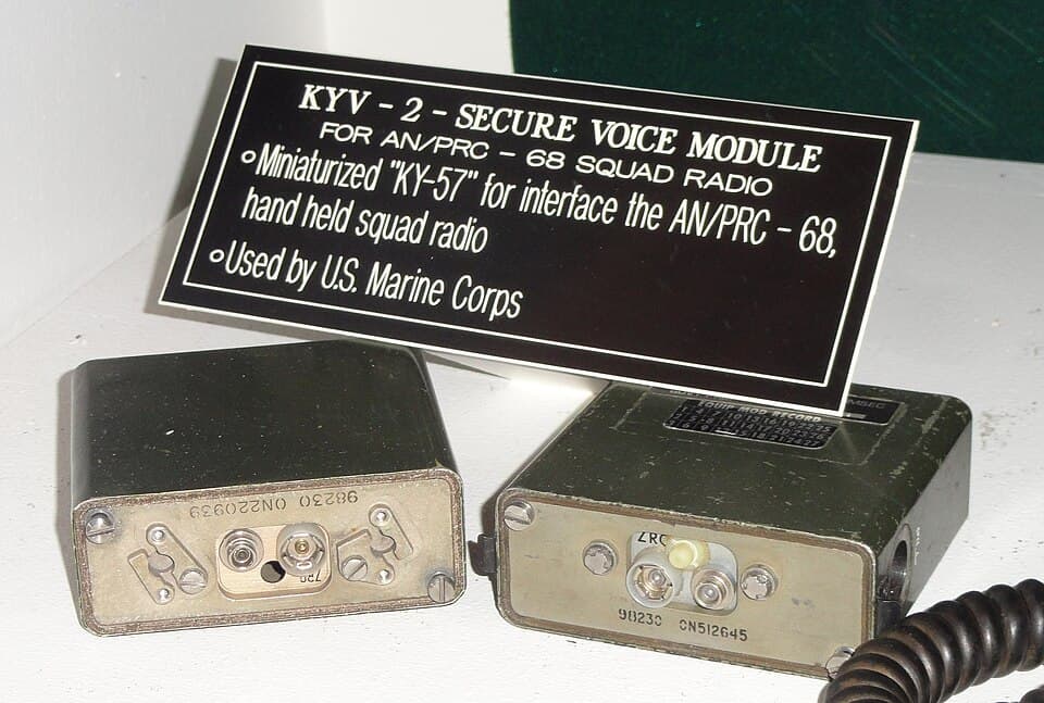 KYV-2 Secure Voice Module for AN-PRC-68 squad radio (miniaturized KY-57) - National Cryptologic Museum - DSC08032