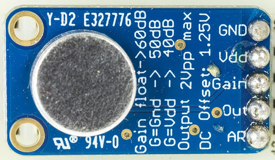 Adafruit MAX9814 AGC Mic Amp-2855