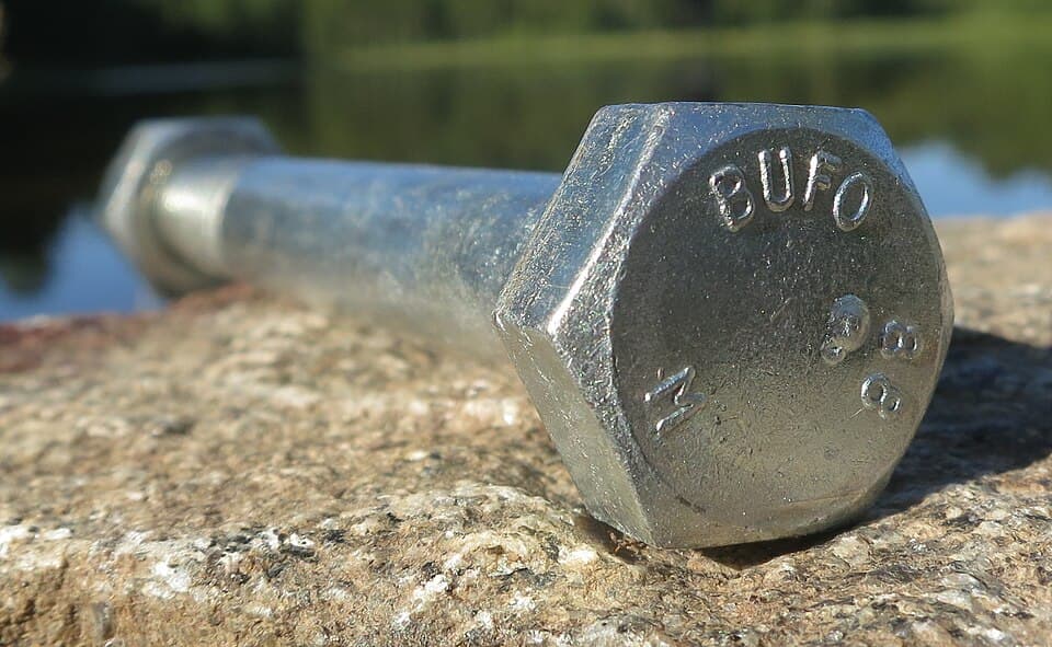 1990s BUFO M12 110 hex head bolt by Bulten AB Hallstahammar Sweden view 2