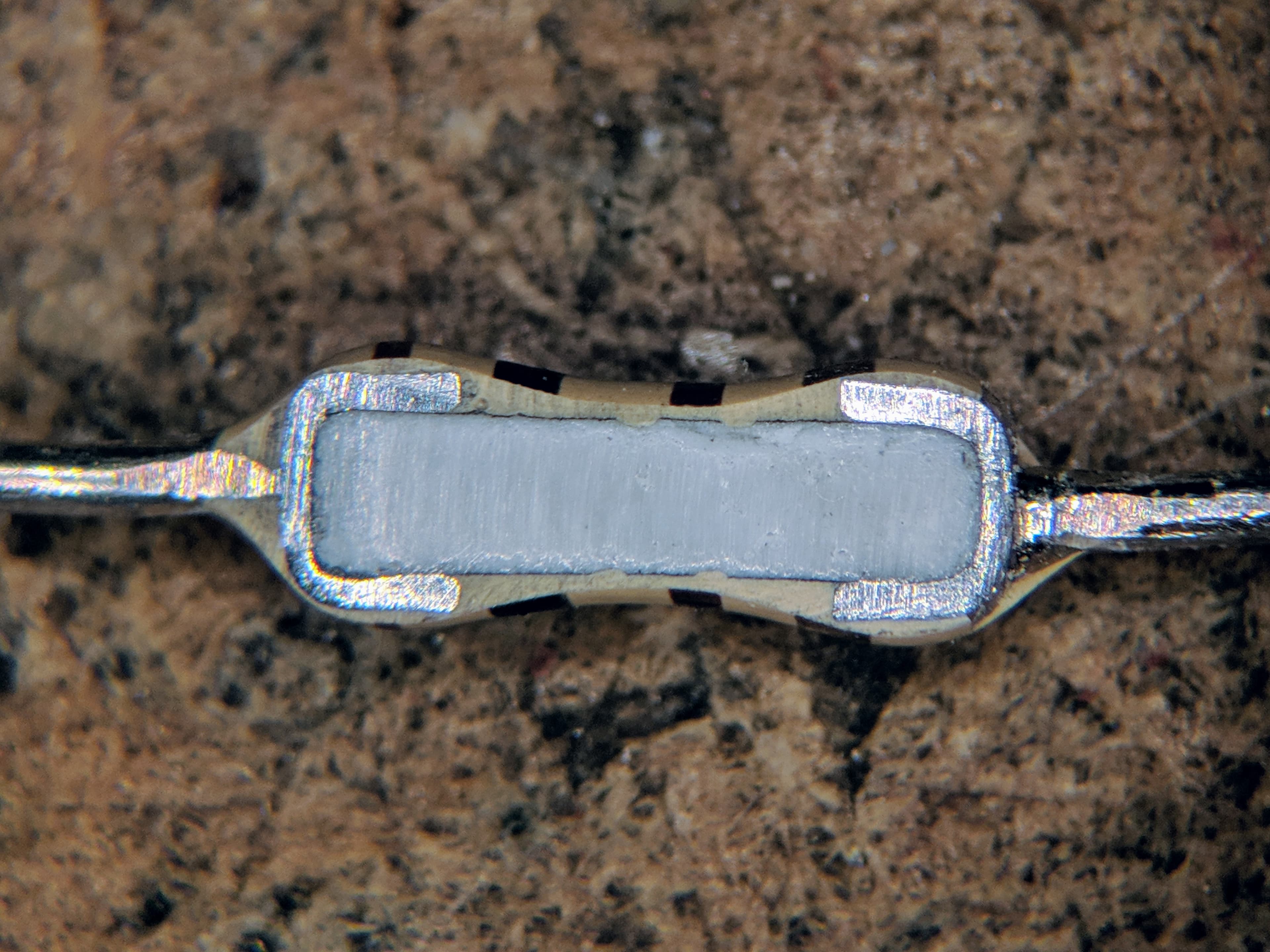Carbon film resistor cross section