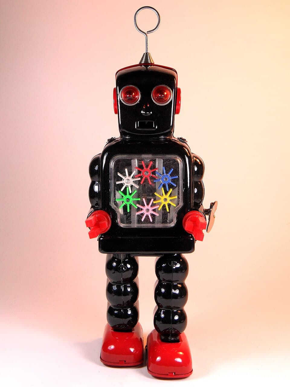 Repro High Wheel Robot – Ha Ha Toy – Black Version - Front
