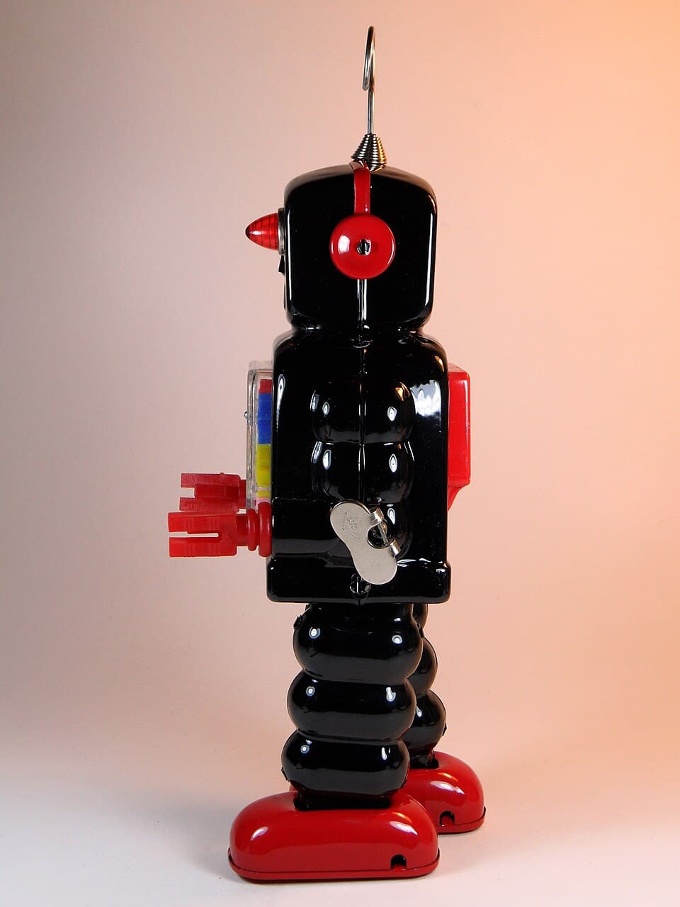 Repro High Wheel Robot – Ha Ha Toy – Black Version - Side