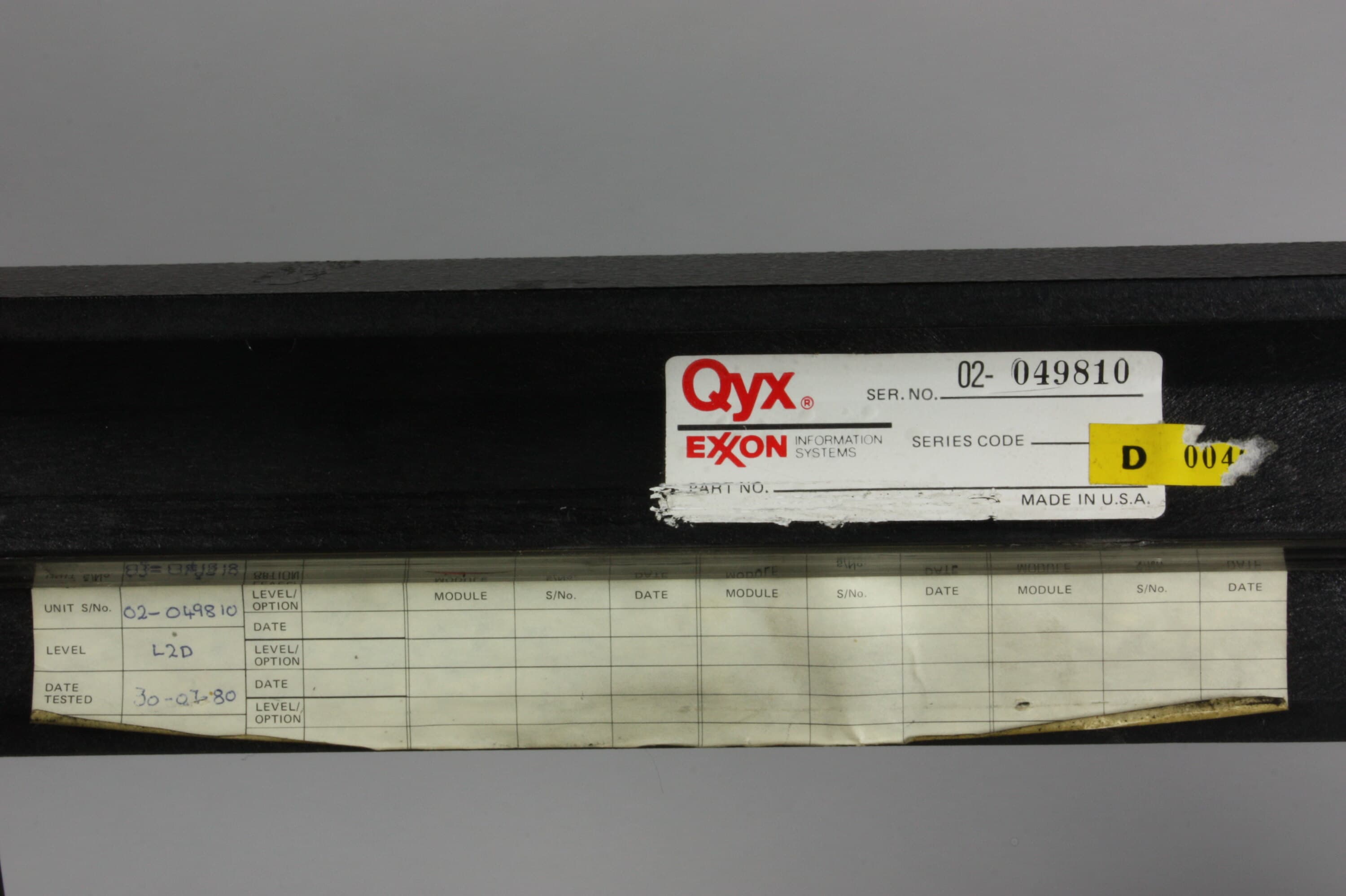 Typewriter - Exxon Information Systems, Qyx Electronic, United States of America, 1980