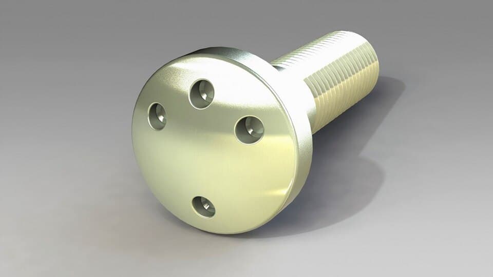 Screw Head - Four Hole Machine Screw
