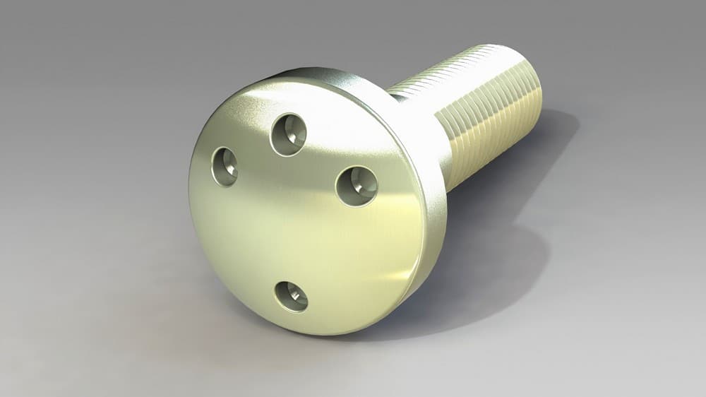 Screw Head - Four Hole Machine Screw