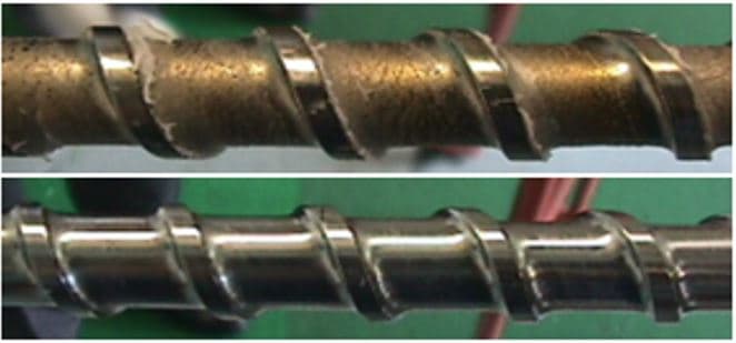 Injection moulding machine screw