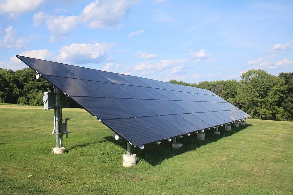 Ground mounted solar panels.gk