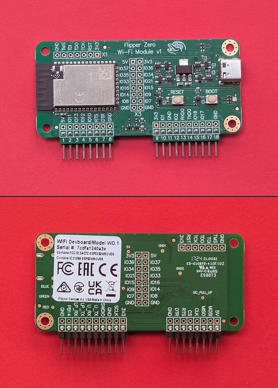 Flipper Zero official WiFi Devboard Module v1.1 PCB