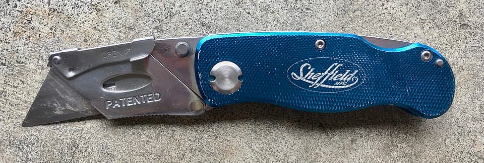 Sheffield utility knife, open