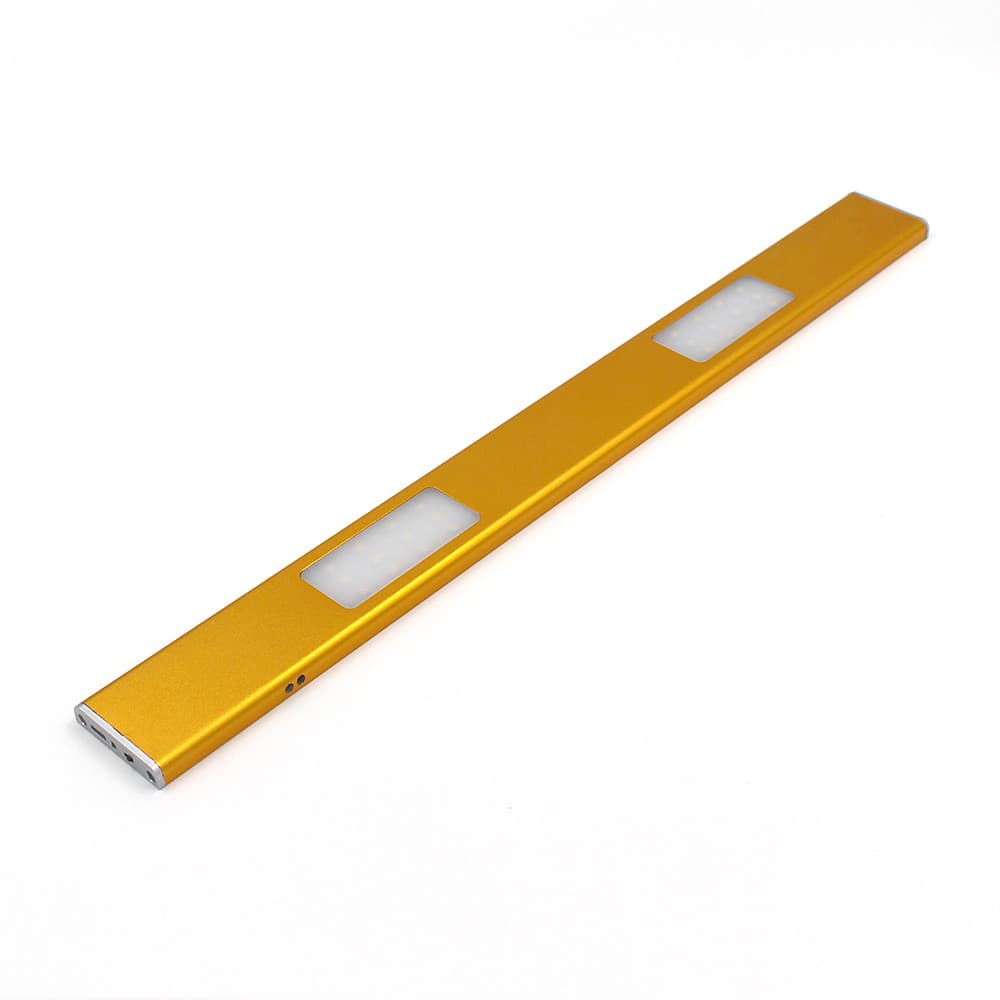 24 LEDs Rechargeable Under Cabinet Lighting Activated by PIR Sensor Wireless Motion Sensor LED Closet Light Ultra-thin Aluminum Alloy Housing